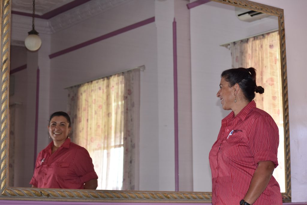 Criterion Hotel staff member Jacqui Swift-Ross said she saw a woman in Victorian style clothing in the Allman Room, a lady staff believe to be the hotel's original owner Mrs Allman.